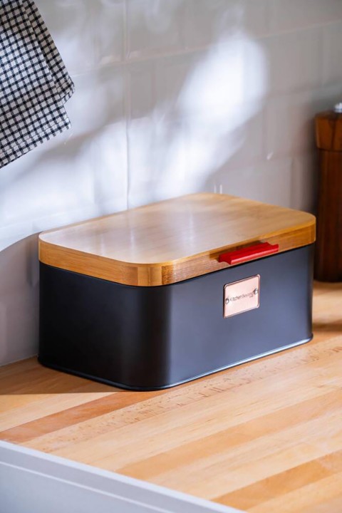 Acar Sirius Bambu Kapaklı Ekmek Saklama Kutusu - 30 cm WEL-07474