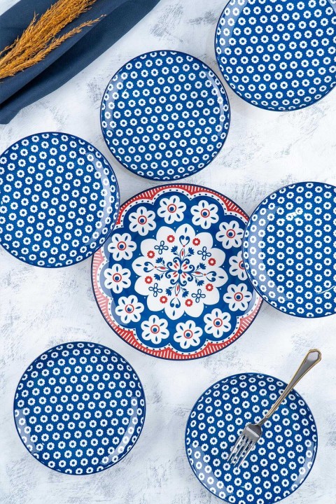 Acar Tiffany 7 Parça Pasta Seti - Mavi POR-05334