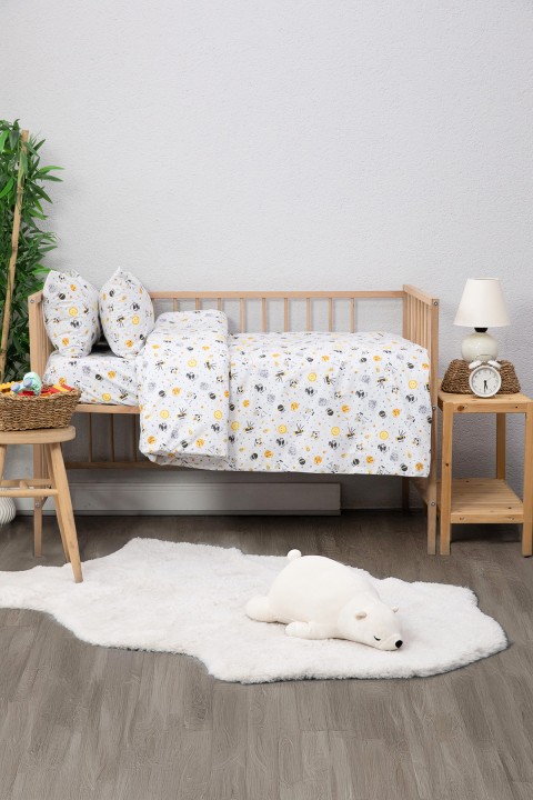 Baby %100 Pamuk Astronot Bebek Nevresim Takımı - Gri