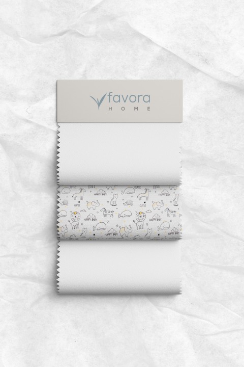 Baby %100 Pamuk Happy Bebek Nevresim Takımı - Beyaz