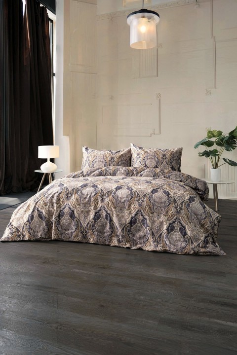 Bellora Premium %100 Pamuk Saten Çift Kişilik Nevresim Takımı - Bej