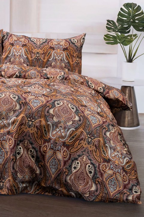 Bellora Premium %100 Pamuk Saten Çift Kişilik Nevresim Takımı - Kiremit