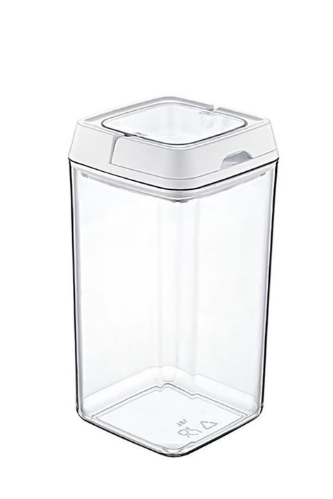 Emhouse Kilitli Kristal Kare Saklama Kabı 1,5 Lt - Şeffaf