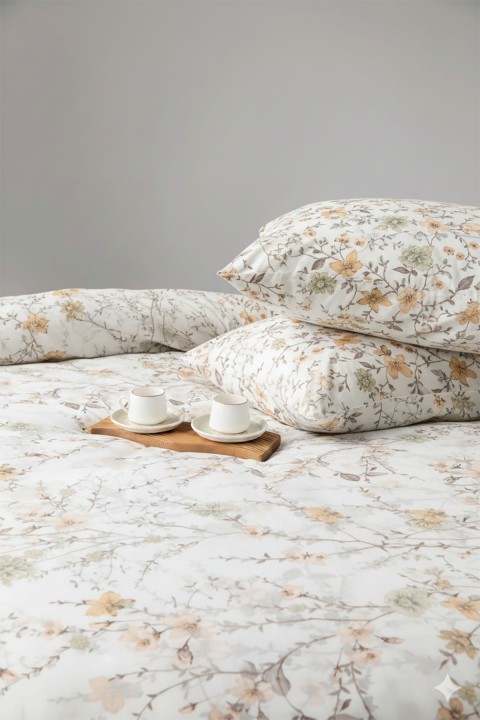 Favora Arbustro Çift kişilik %100 Pamuk Nevresim Takımı - Haki