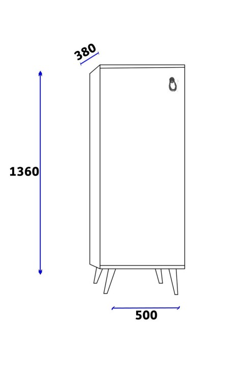 Favora Arton Bisiklet Baskılı Çok Amaçlı Dolap - Atlantik Çam