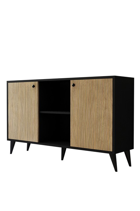 Favora Black Winds 2 Kapaklı Konsul - Siyah - Atlantik Çam 130 cm