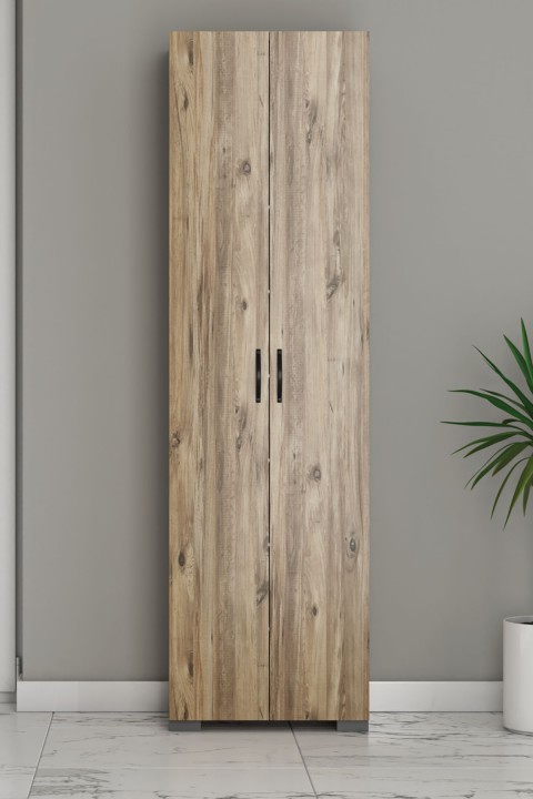 Favora Hanımeli 2 Kapak 8 Raf Çok Amaçlı Dolap - Ceviz