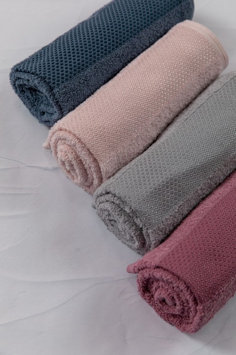 Favora Lena Darla 4lü Havlu Set 50x85 Cm - Lacivert