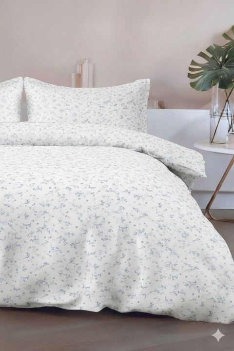 Favora Lumbeck Çift kişilik %100 Pamuk Nevresim Takımı - İndigo