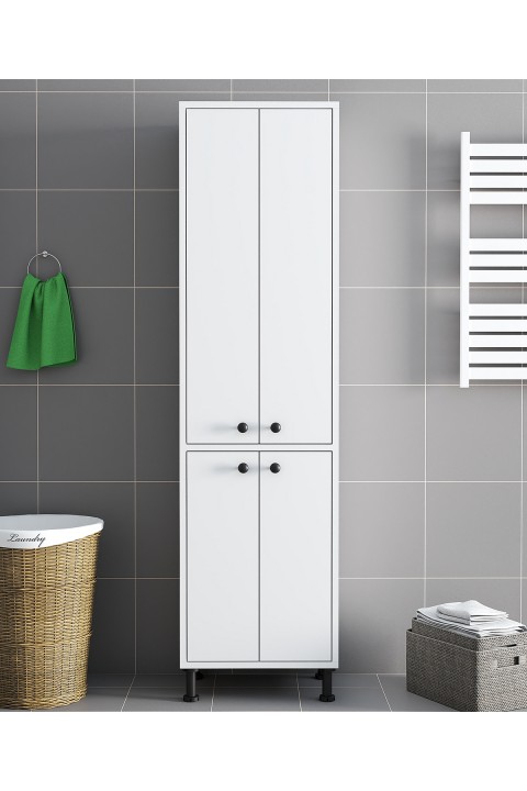 Favora Mina 4 Kapaklı Çok Amaçlı Dolap - Beyaz
