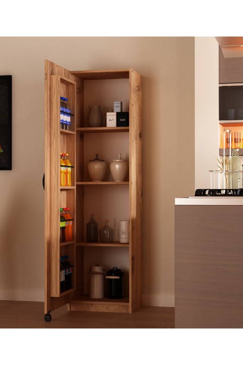 Favora Multi 4 Bölmeli Raflı Erzak Dolabı - Atlantik Çam