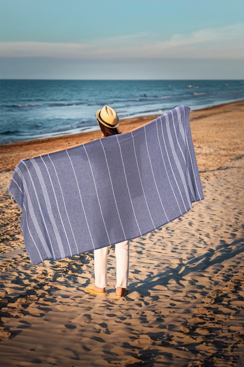 Favora Peştamal Plaj Havlusu 90x140 - Lacivert