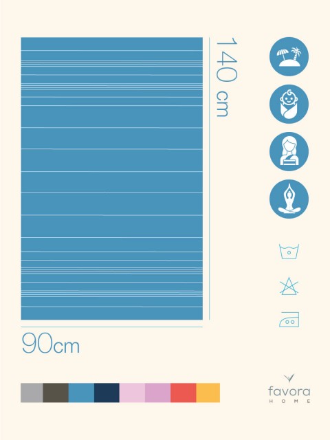 Favora Peştamal Plaj Havlusu 90x140 - Mavi