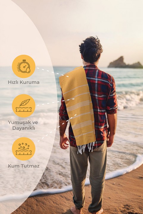 Favora Peştamal Plaj Havlusu 90x140 - Sarı