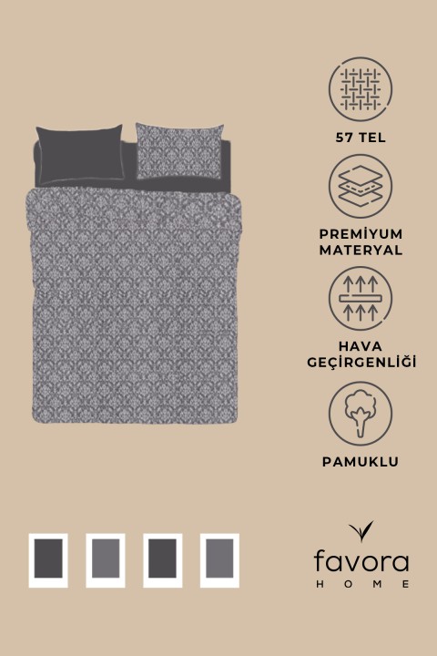 Favora Sarmal Tek Kişilik Nevresim Takımı - Antras