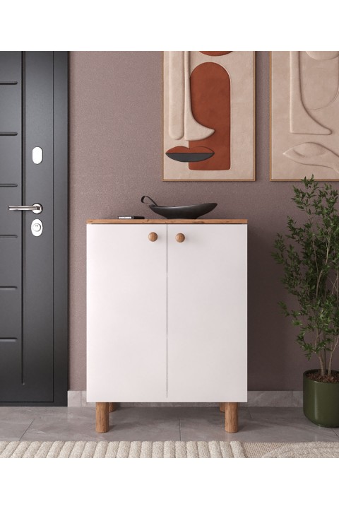 Favora Sun 2 Kapaklı Ayakkabılık - Atlantik Çam - Beyaz