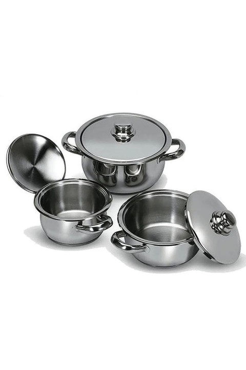 Gülsan Çakır 3 lü Çelik Kapak Tencere Seti