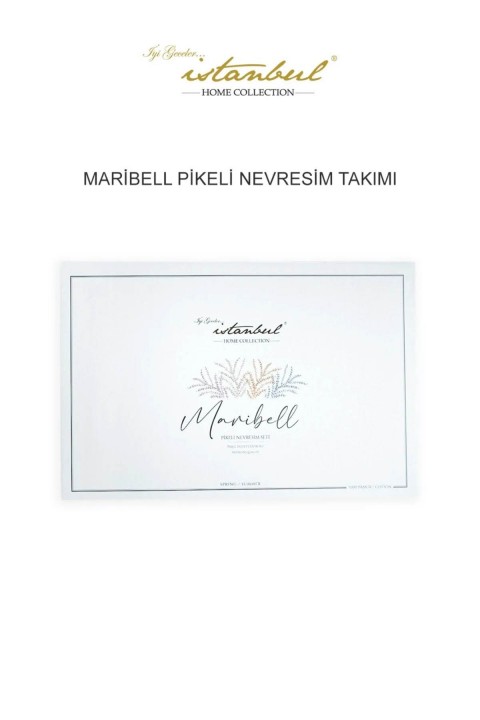 İyi Geceler Maribell %100 Pamuklu Çift Kişilik 7 Parça Pikeli Nevresim Takımı Mürdüm - Mürdüm