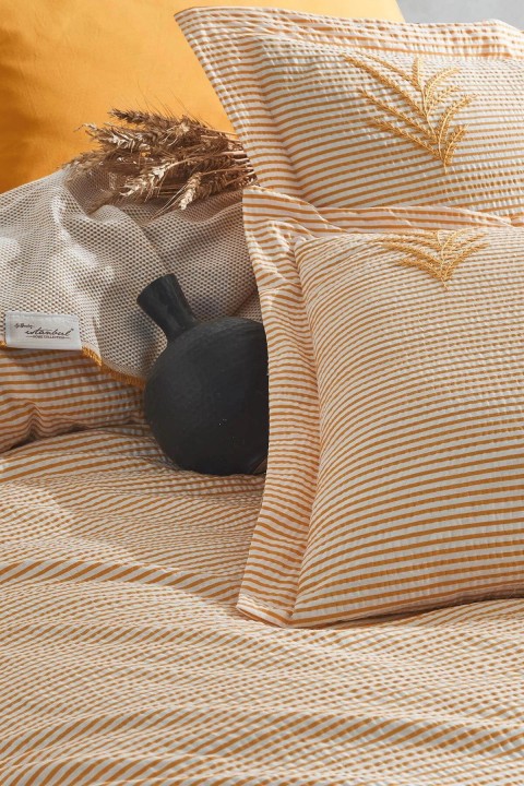 İyi Geceler Maribell Çift Kişilik Pikeli Nevresim Takımı - Hardal