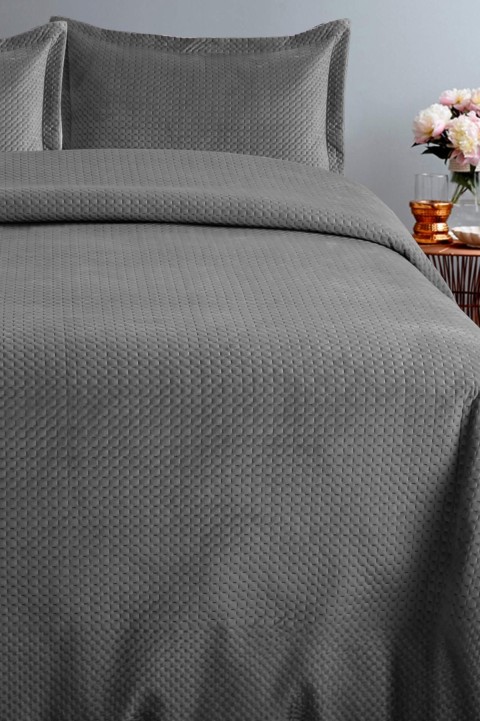 Lidia Çift Kişilik Yatak Örtüsü Takımı - Antrasit