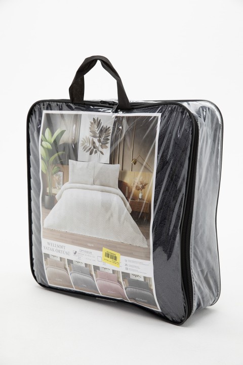 Liena Wellsoft Çift Taraflı 4 Mevsim Çift Kişilik Yatak Örtüsü - Antrasit