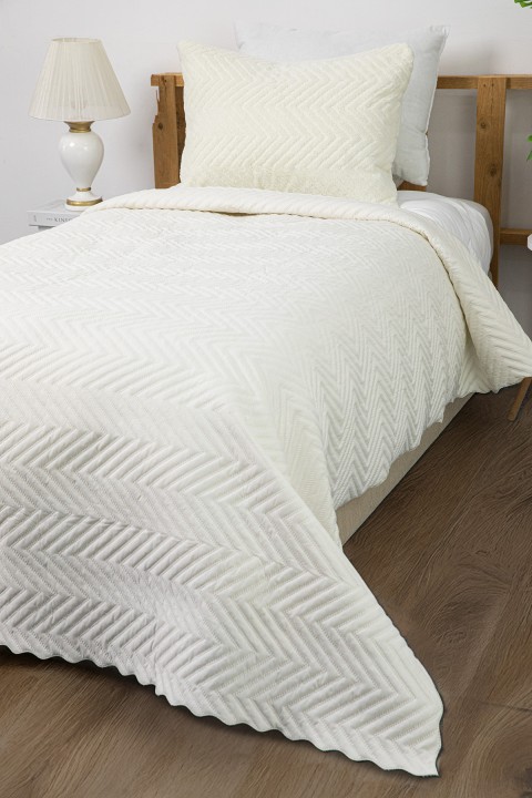 Liena Wellsoft Tek Kişilik Yatak Örtüsü - Krem