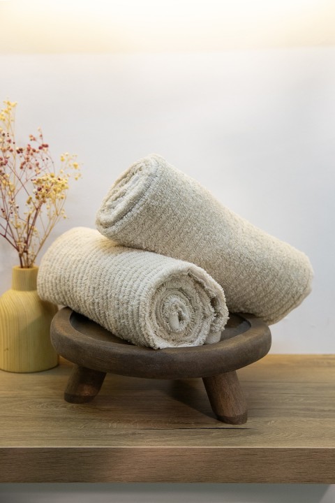 Line Luxury 2li El Yüz Havlusu 50x90 - Bej