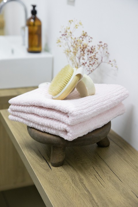 Line Luxury 2li El Yüz Havlusu 50x90 - Pudra