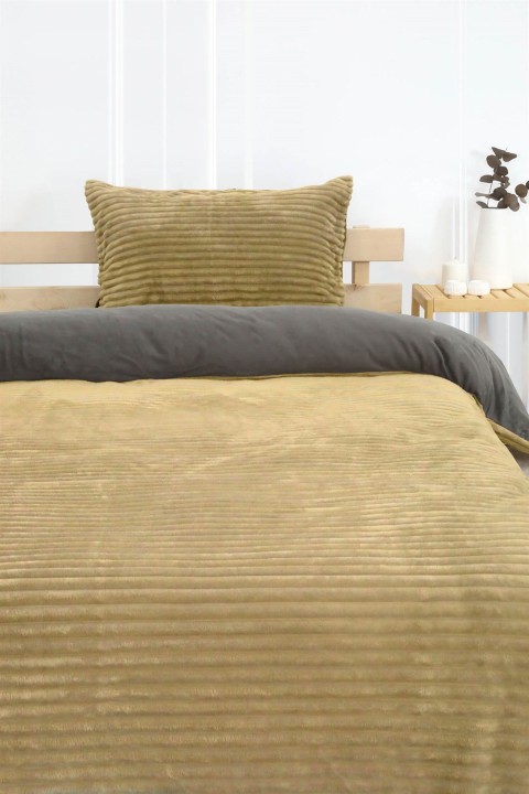 Merinos Fitilli Peluş Tek Kişilik Nevresim Takımı