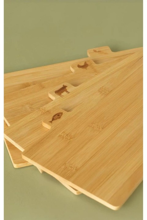 Perotti 16667 Rino 4'lü Metal Standlı Bambu Kesme Tahtası Seti 