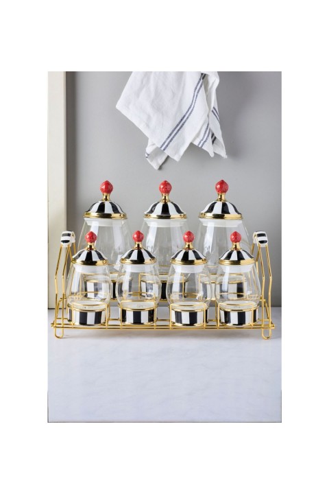 Perotti 16735 Maura Nero 7'li Standlı Baharat Takımı