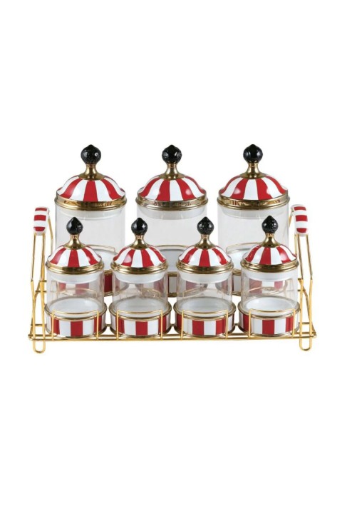 Perotti 16738 Maura Rossa 7'li Standlı Baharat Takımı