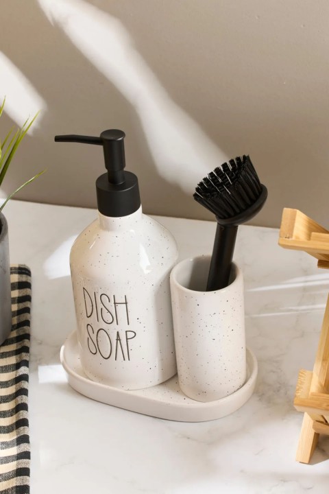 Perotti 16747 Sapone White Fırçalı Sabunluk