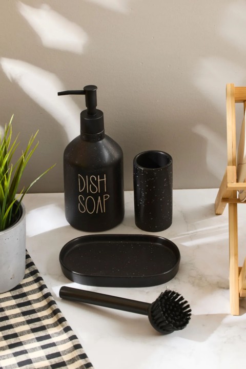 Perotti 16748 Sapone Black Fırçalı Sabunluk