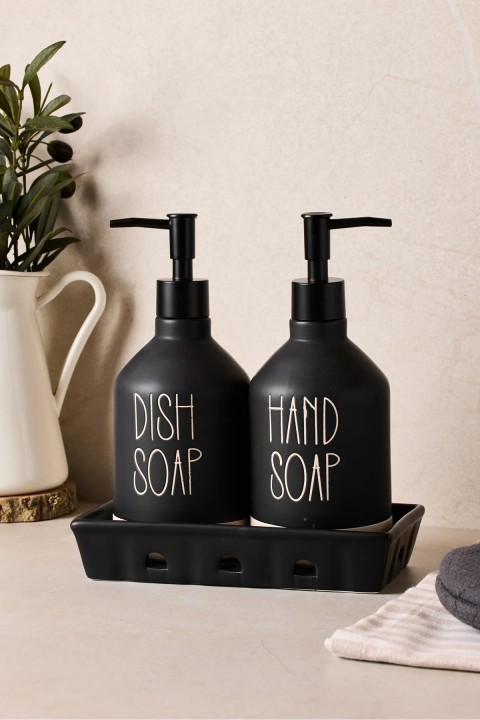 Perotti 16754 Sapone Black 2'li Mutfak Sabunluk