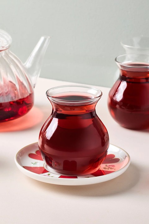 Perotti 17901 Beyoğlu 12 Parça 6 Kişilik Cam Çay Seti