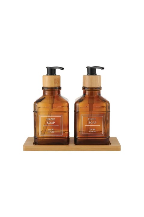 Perotti 18050 Rogan 2'li Sıvı Sabunluk Seti - Amber 