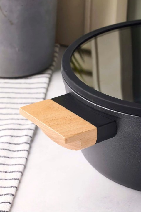 Perotti 18098 CookWood Derin Tencere 20 Cm - Siyah