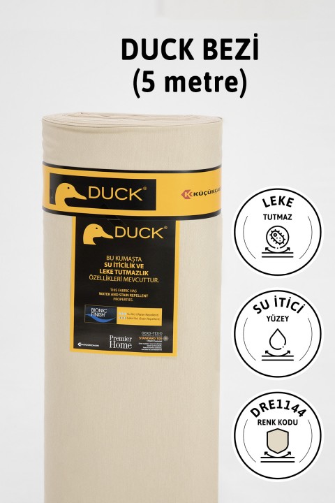 Premier Metrelik Duck Keten Kumaş Su İtici Bez 5 Metre DRE1144 - Bej