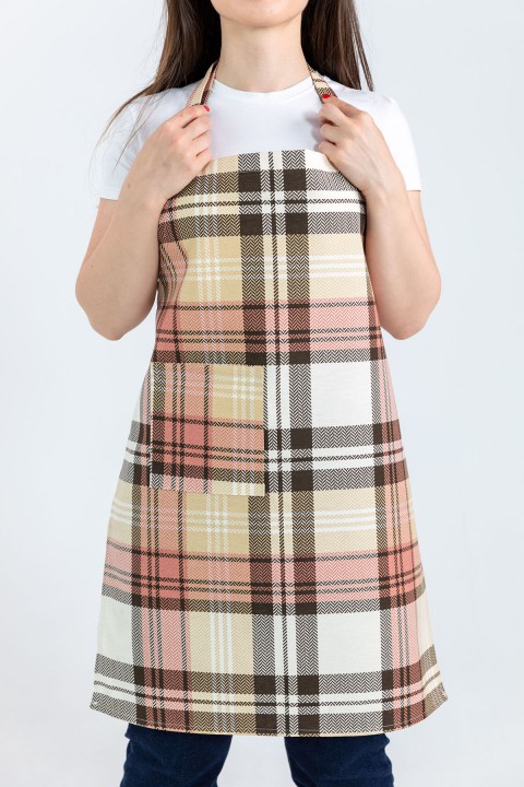 Retro Chef Ayar Askılı Mutfak Önlüğü - Kahve