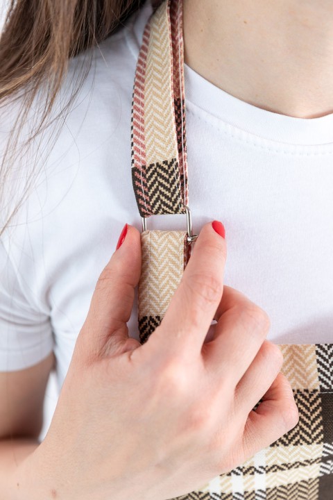 Retro Chef Ayar Askılı Mutfak Önlüğü - Kahve