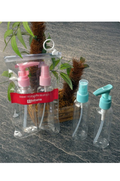 Tohana Seyahat Tipi Kozmetik Dolum Seti 2'li 65 Ml - Renkli