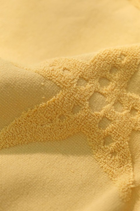 Trend %100 Pamuk Kabartmalı Plaj Havlusu - Sarı