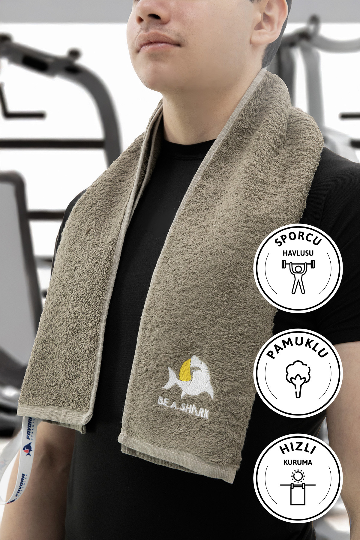 Spor Antrenman Havlusu 105x30 - Haki