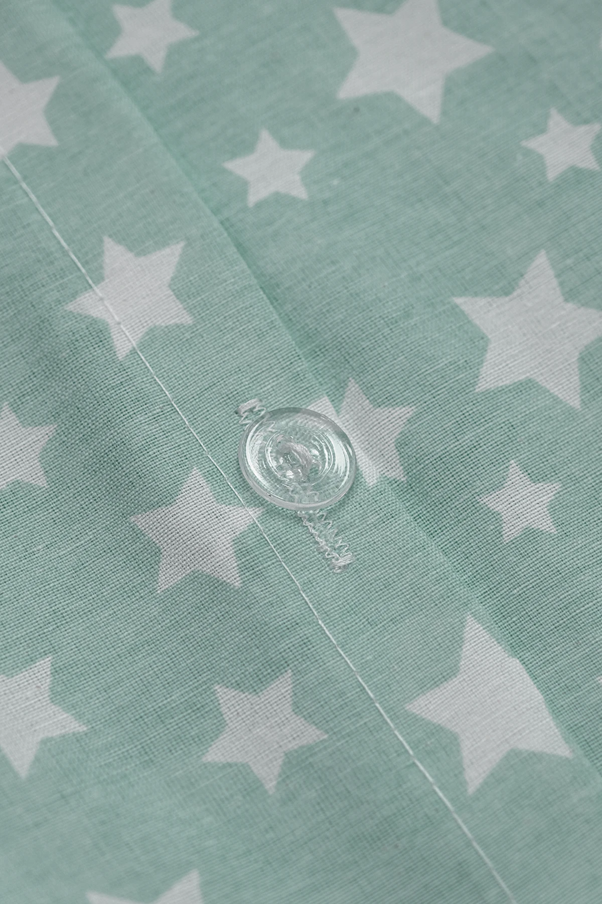 Star Lastikli Çarşaflı Pamuklu Tek Kişilik Nevresim - Yeşil