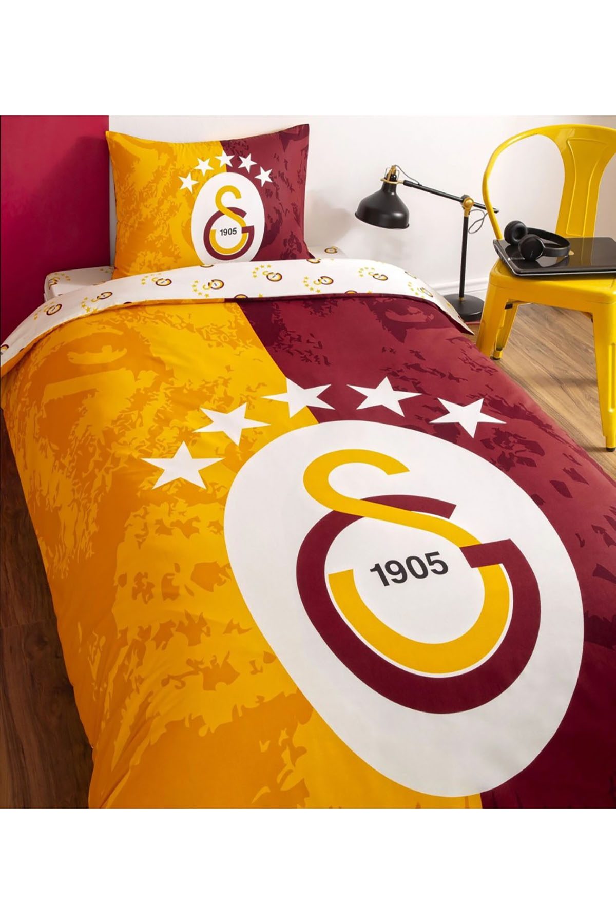 Taç 5 Yıldız Galatasaray Nevresim Takımı - Kırmızı