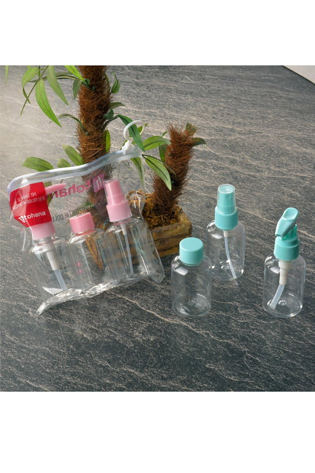 Tohana Seyahat Tipi Kozmetik Dolum Seti 3'lü 55 Ml - Renkli