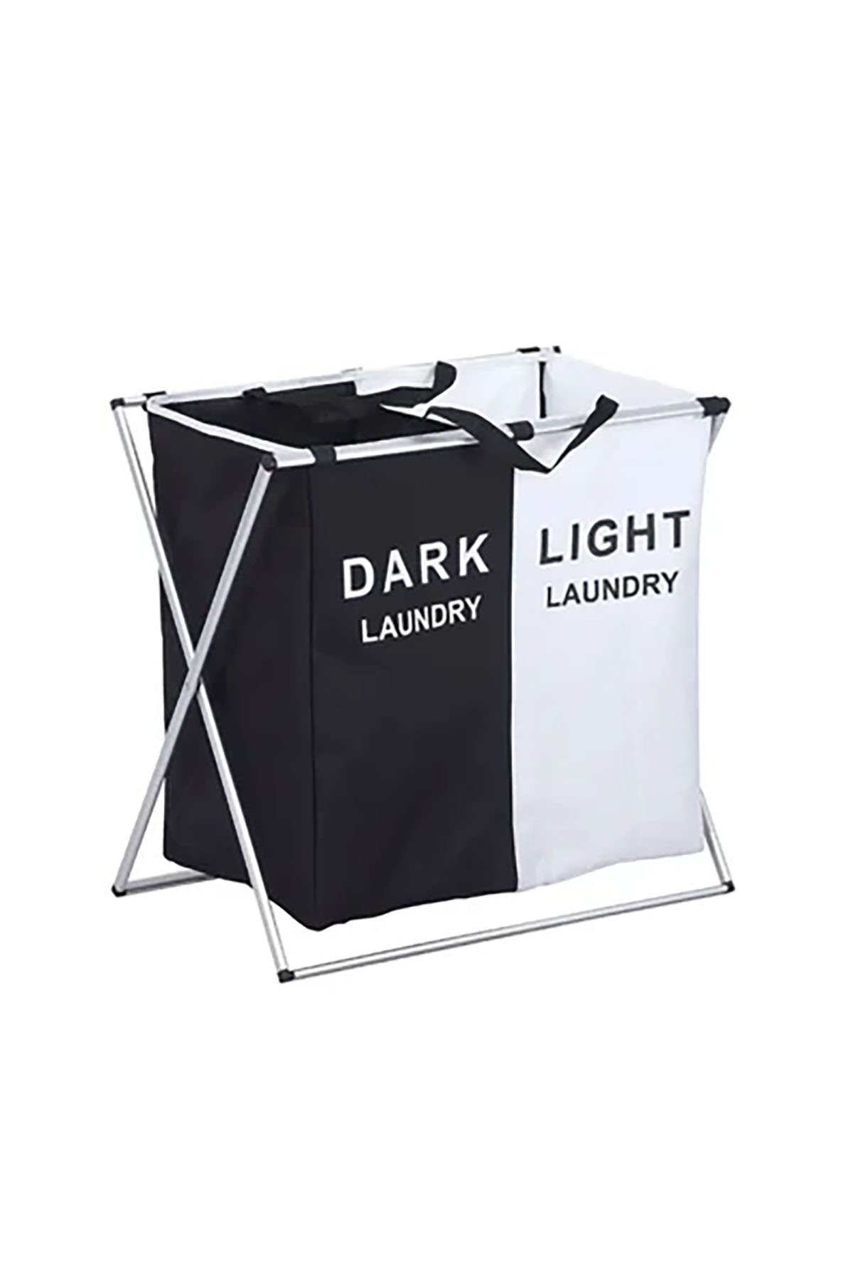 Tutku Katlanır Demonte Bez 2 Bölmeli Kirli Sepeti